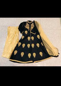 Ethnic Kurta With Skirt, Dupatta &amp; Chudidar Pajama
