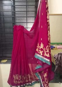 Super Saree With Golden Work