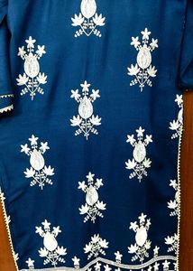 Embroidered Blue Kurti