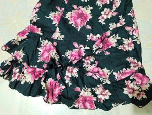 Floral Ruffle Hem Dress