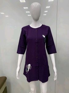 Purple Embroidered Tunic