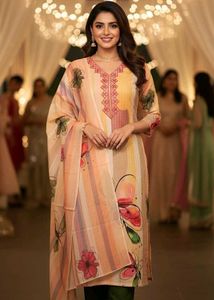 New Floral Print Kurta Set