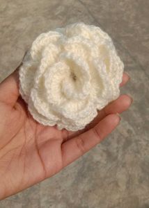 Crochet Flower Hair Accessory. Handmade.