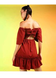 Red Off Shoulder Dress
