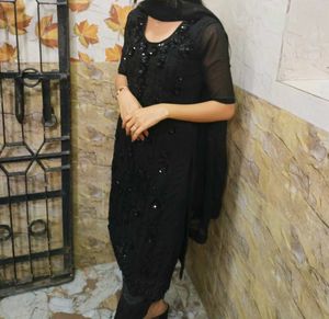 Black Kurta Set &amp; Dupatta