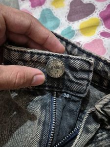 Acid Wash Grey Jeans