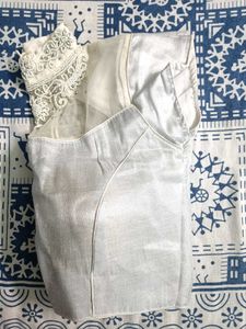 Pearl Work High Neck Blouse