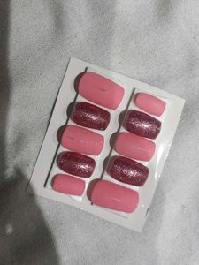 Pink &amp; Glitter Press-On Nails