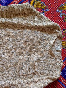 White And Golden Mix Shimmer Woolen Party Wear Top