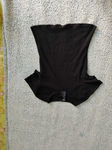 Black Basic Short Sleeve Top