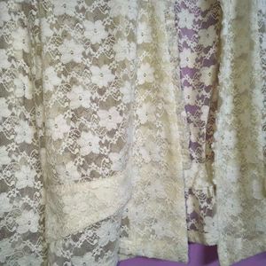 Lace Open Front Cardigan