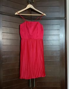 Street9 Women Asymmetric Cross Strape Red Dress