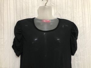 Ivmee Black Short Sleeve Net Top