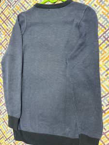Blue Knit Crewneck Sweater