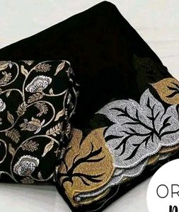 Elegant Black Saree