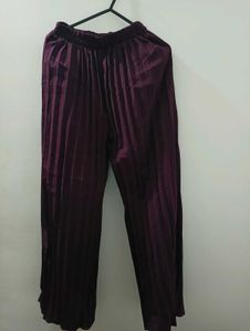 Elegant Purple Striped Pants