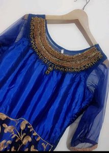 Blue🔵 Partywear Long Gown For 38 Bust