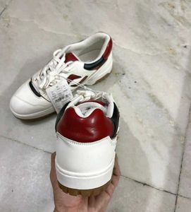 SOLEPLAY WHITE RED GUM SOLE SNEAKERS 41