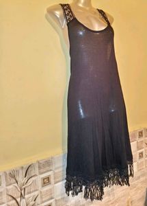 🎁Buy 2 Get 1 Free🎁Black Fringe Beach Dress