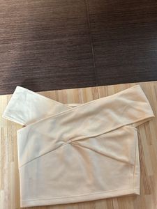 Beige Off-Shoulder Top