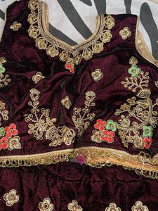 Girls Embroidered Lehenga Choli