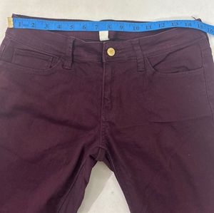 mango maroon jeans