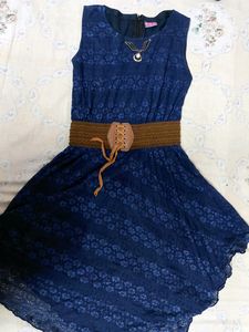 Blue Frock (Stretchable)