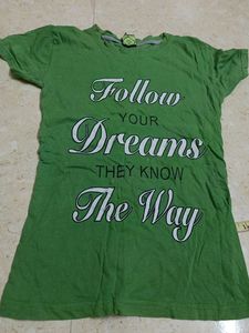 Green &#39;Follow Your Dreams&#39; Tee