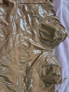 Shiny Nude Corset Top