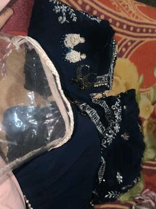 Teal Colour Sharara