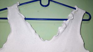White Sleeveless Top