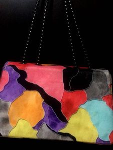 Abstract Colorblock Clutch