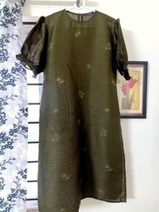 SAAKI VINTAGE STYLE Brown Floral kurta & Bottom