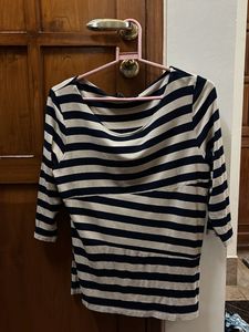 Striped 3/4 Sleeve Top