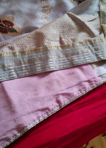 like new Elegant Lavender Saree with Blouse