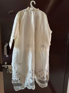 Embroidered White Ethnic Coord Set From Jaipur