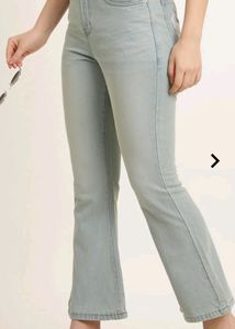 Shein Bootcut Jeans With Back Embroidery Pocket