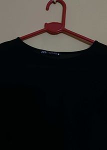 Zara Black Long Sleeve Top