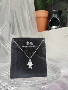 Silver Fish Charm Necklace