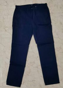 Navy Blue Straight Fit Pants