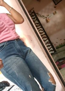 Ripped Knee Denim Jeans