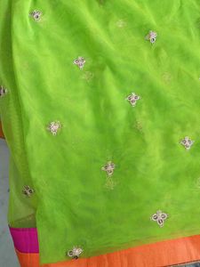 Green Embroidered Dupatta