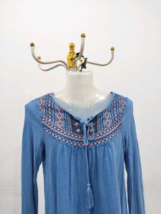 Embroidered Detail Top