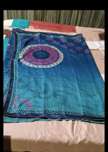 Beautiful Daily Wear Sari With Unstitch Blouse