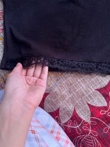 Black Lace Trim Top