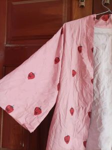 Strawberry Print Kimono