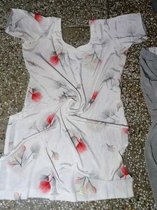 White And Gray Multi Colour Suit