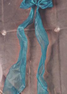 Teal Decorative Bow with Ribbons