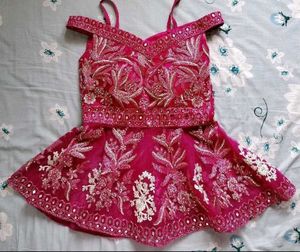 Hot Rani Pink Bridal Lehenga