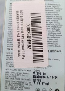 Dot &amp;key Blueberry Hydrate 12% Barrier Boost Face